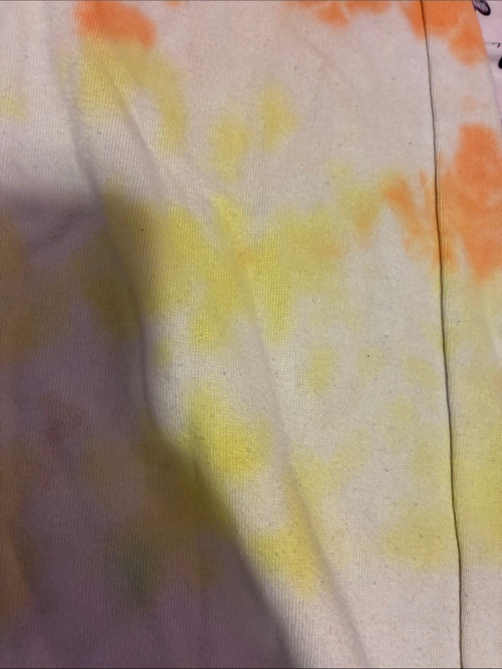 No Boundaries Yellow Tie-Dye Fleece Sweatpants - Picture 6 of 6